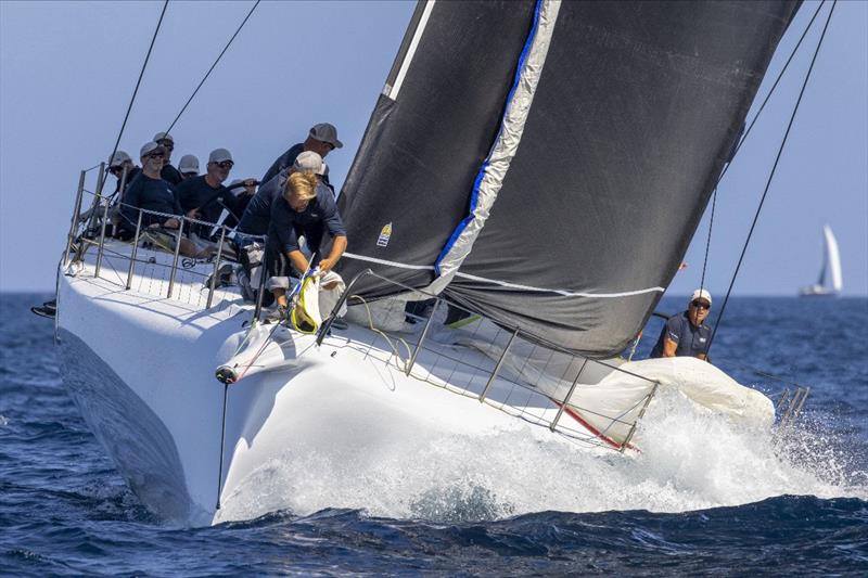 Peter Harrison's Jolt leads the Maxi 2 class but one point separates the top three after three races - 2024 Maxi Yacht Rolex Cup and IMA Maxi 1 Worlds day 3 photo copyright IMA / Studio Borlenghi taken at Yacht Club Costa Smeralda and featuring the Maxi class