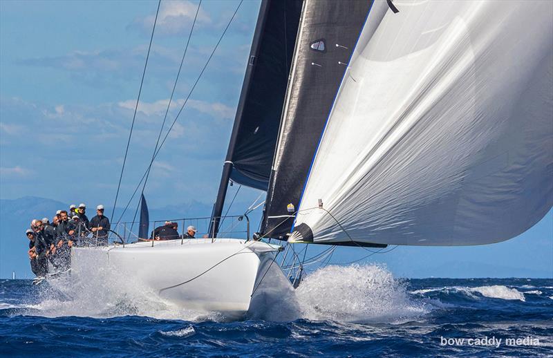 Capricorno powers to the final mark photo copyright Bow Caddy Media taken at Yacht Club Costa Smeralda and featuring the Maxi class