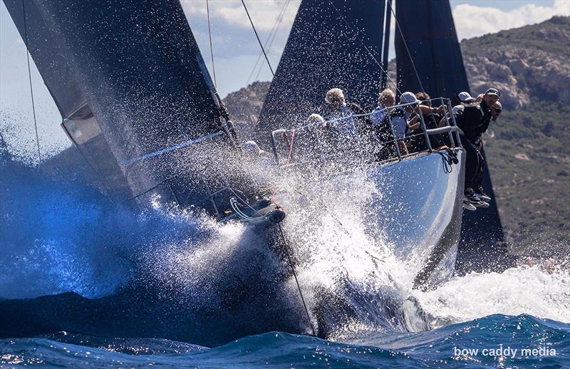 Heading for the finish line photo copyright Bow Caddy Media taken at Yacht Club Costa Smeralda and featuring the Maxi class