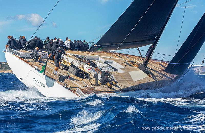 Galateia powered up photo copyright Bow Caddy Media taken at Yacht Club Costa Smeralda and featuring the Maxi class