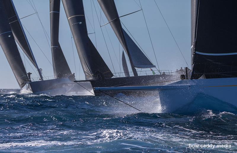 High winds pre start photo copyright Bow Caddy Media taken at Yacht Club Costa Smeralda and featuring the Maxi class