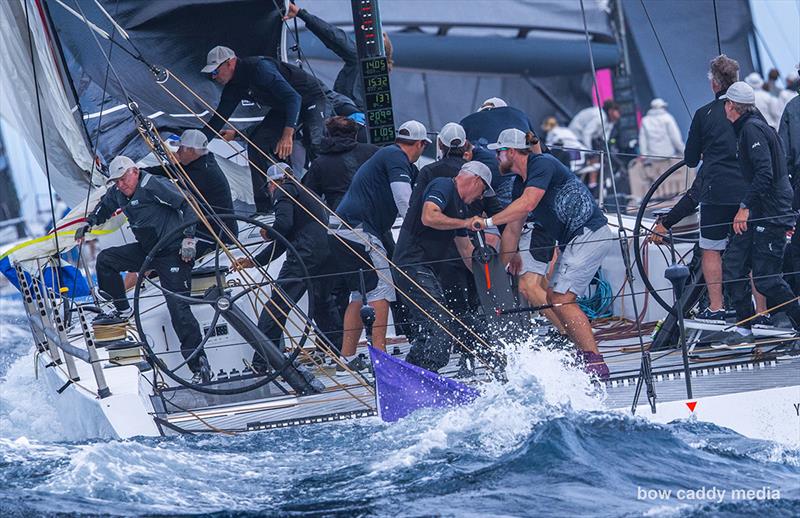 All action on Capricorno photo copyright Bow Caddy Media taken at Société Nautique de Saint-Tropez and featuring the Maxi class