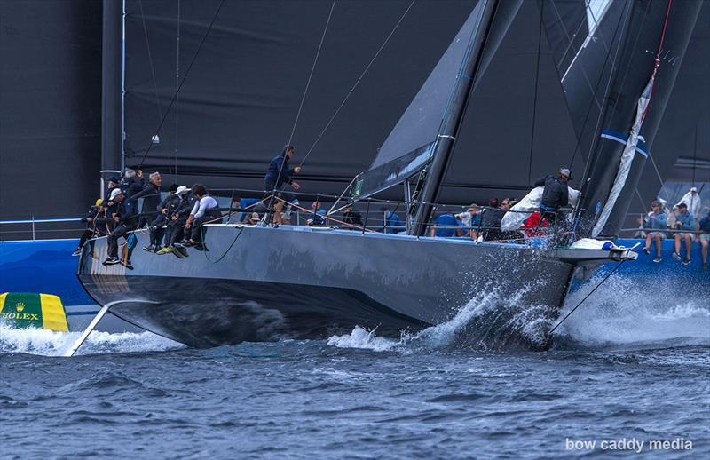 Django HF at the top mark photo copyright Bow Caddy Media taken at Société Nautique de Saint-Tropez and featuring the Maxi class