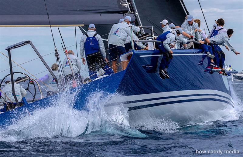 Balthasar makes a splash photo copyright Bow Caddy Media taken at Société Nautique de Saint-Tropez and featuring the Maxi class