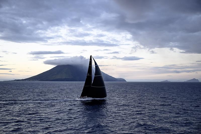 Lucky at Stromboli - this year's conditions didn't suit the powerful American 88 footer - photo © Rolex / Kurt Arrigo