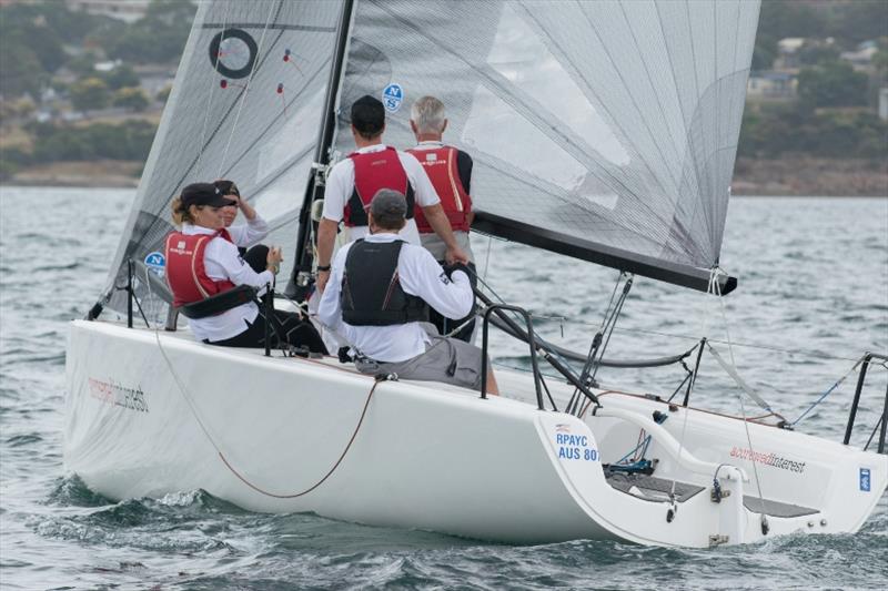 Day 2 - Andy Wharton's Accrewed Interest sailed well today – Musto Melges 24 Australian Nationals photo copyright Ally Graham taken at Port Lincoln Yacht Club and featuring the Melges 24 class