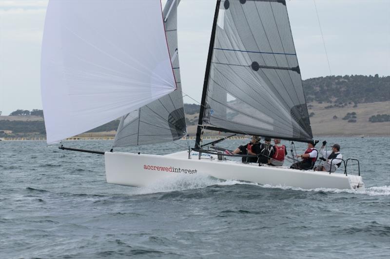 Andy Wharton's Accrewed Interest getting lit up at the Musto Melges 24 Australian Nationals photo copyright Ally Graham taken at Port Lincoln Yacht Club and featuring the Melges 24 class