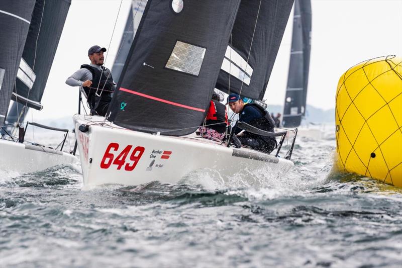 Corinthian team MATARAN 24 CRO649 of Ante Botica with Ivo Matic, Mario Škrlj, Damir Civadelic, Bruna Princivali - Overall and Corinthian winner of Race Six - Melges 24 World Championship 2023 - Middelfart, Denmark - photo © Mick Knive Anderson