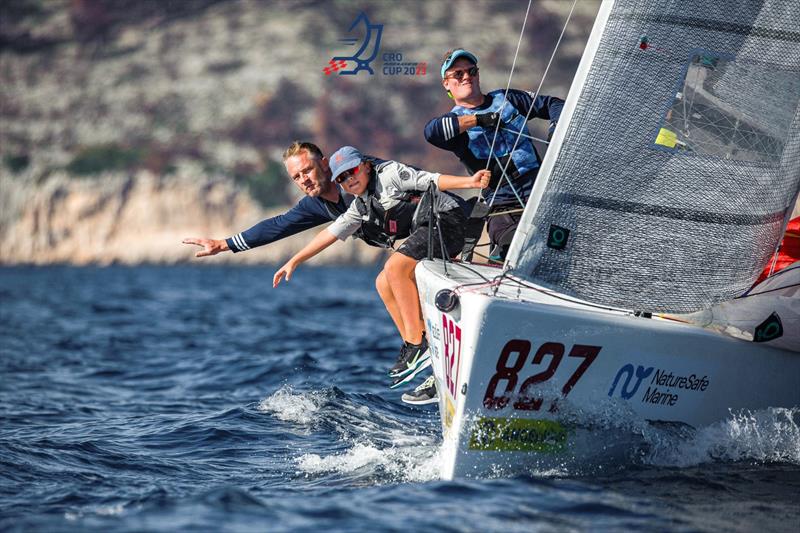 3rd place Corinthian at the Mornar CRO Melges 24 Cup - Blue Label CRO827 of Davor Jelaca and Petar Smojver photo copyright Hrvoje Duvancic / regate.com.hr taken at  and featuring the Melges 24 class