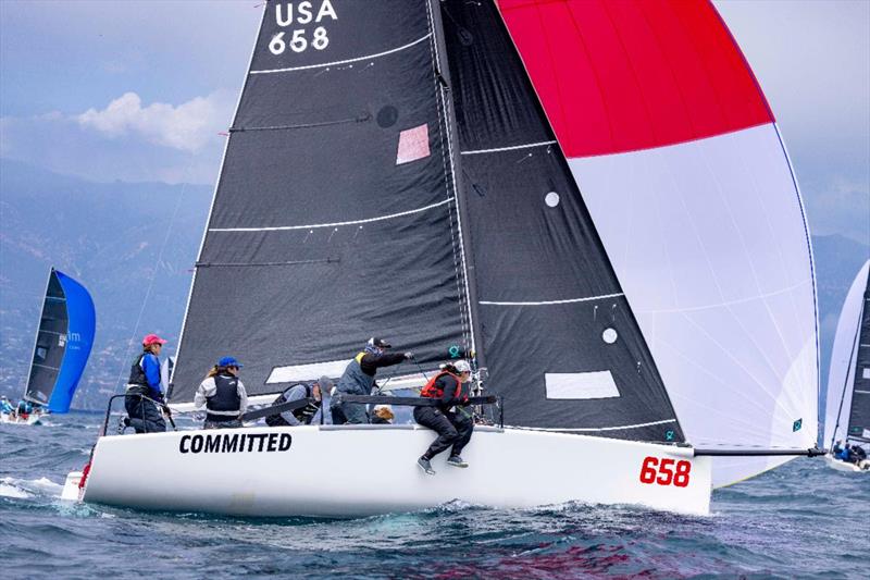 Sallie Lang's Committed USA658 at the 2024 Melges 24 U.S. Nationals in Santa Barbara photo copyright Sharon Green taken at Santa Barbara Yacht Club and featuring the Melges 24 class