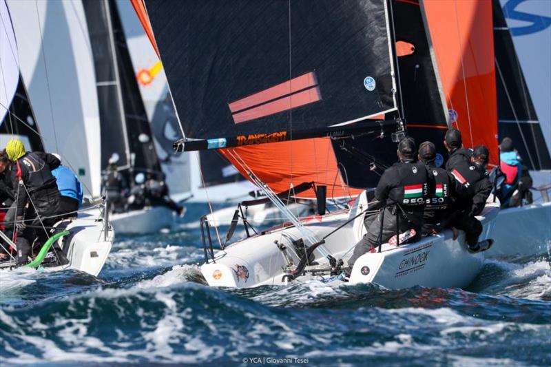 Reigning Melges 24 European Sailing Series Champion, Akos Csolto's CHINOOK HUN850 sailing at the Melges 24 European Sailing Series 2024 event in Trieste photo copyright Giovanni Tesei taken at  and featuring the Melges 24 class