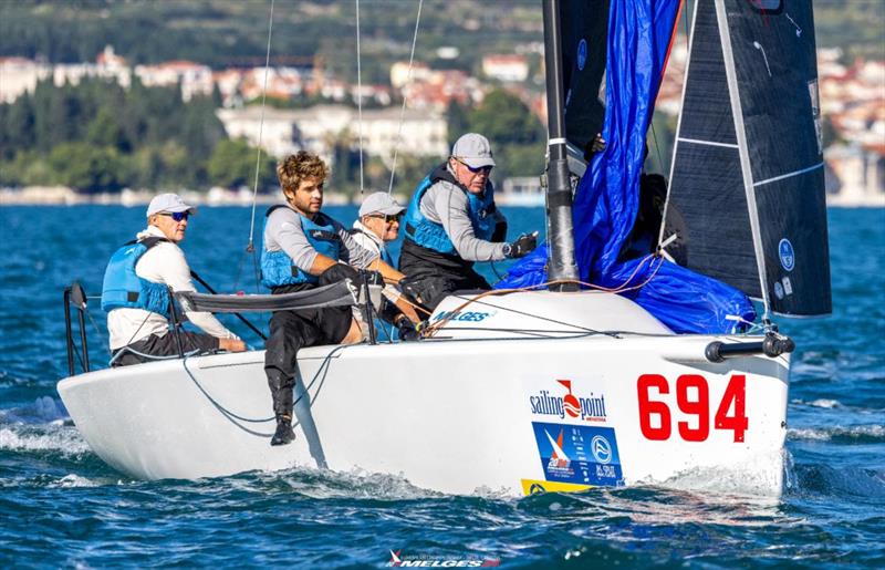 Miles Quinton's Zhik Race Team GBR694 with Geoff Carveth helming - Melges 24 European Championship 2024 - photo © JK Split | IM24CA | Zerogradinord