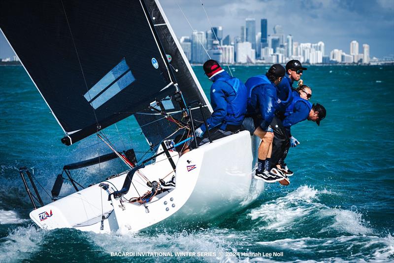 Melges 24 – ‘Dark Horse' dominates the fleet in the only race contested at Bacardi Winter Series Event 1 - photo © Hannah Lee Noll 