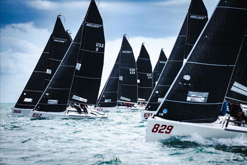 Melges 24 – perfect Biscayne Bay racing conditions - Bacardi Winter Series Event 2 photo copyright Hannah Lee Noll taken at Shake-A-Leg Miami and featuring the Melges 24 class