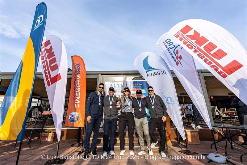 Andela De Micheli Vitturi, Lukasz Podniesinski, Tonci Knezovic, Ante Cesic and Mate Ivic - Luki Baustoffe CRO Melges 24 Cup 2025 Biograd - photo © Hrvoje Duvancic / regate.com.hr