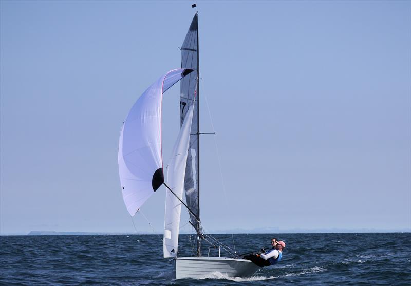 Ally Potts winning the Crews' Race during Aspire Merlin Nationals at Lyme Regis day 3 photo copyright Pauline Rook taken at Lyme Regis Sailing Club and featuring the Merlin Rocket class