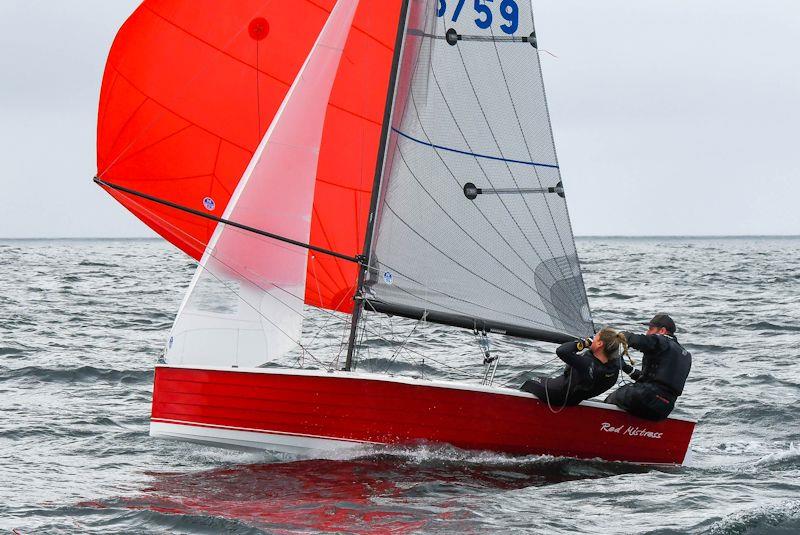 Tom Gillard and Rachel Gray are in the lead on day 1 at the Aspire Merlin Rocket National Championships at Mount's Bay - photo © Lee Whitehead / www.photolounge.co.uk