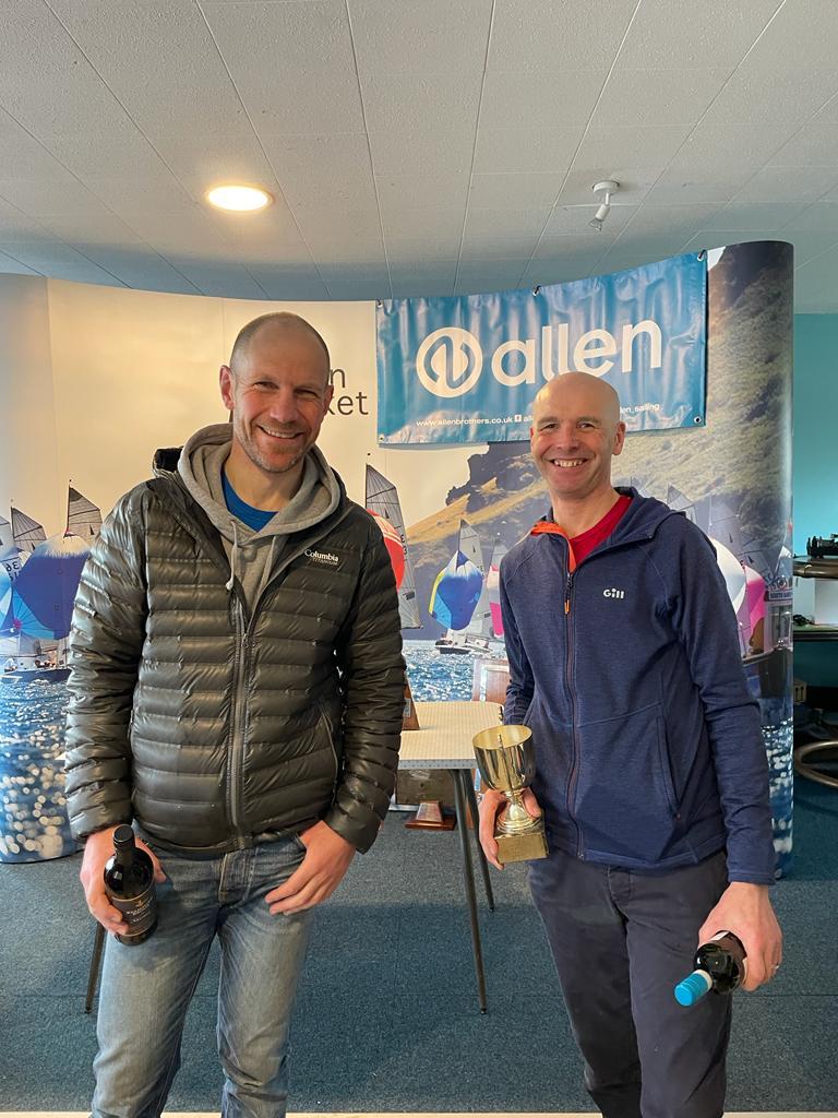 Tom Stewart and Rob Allen win the Century Cup in Merlin Rocket Allen South East Series 2023 Round 1 at Wembley photo copyright Livvy Bell taken at Wembley Sailing Club and featuring the Merlin Rocket class