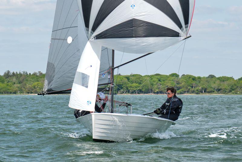 Sophie Mackley and Chris Gould take second in the Merlin Rocket Women's Championships 2023 at Lymington Town photo copyright Pat Blake taken at Lymington Town Sailing Club and featuring the Merlin Rocket class