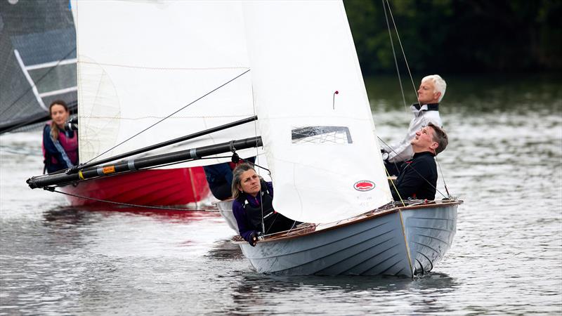 Andy Harris and Sara Warren finish second in the Merlin Rocket Vintage open at Tamesis photo copyright Chris Wade taken at Tamesis Club and featuring the Merlin Rocket class