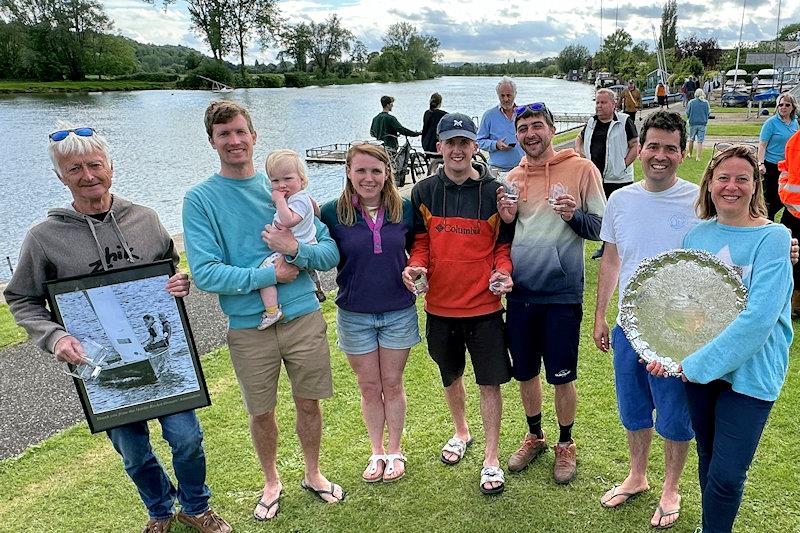 Trophy winners - Merlin Rocket River Championships photo copyright Lou Johnson taken at Upper Thames Sailing Club and featuring the Merlin Rocket class