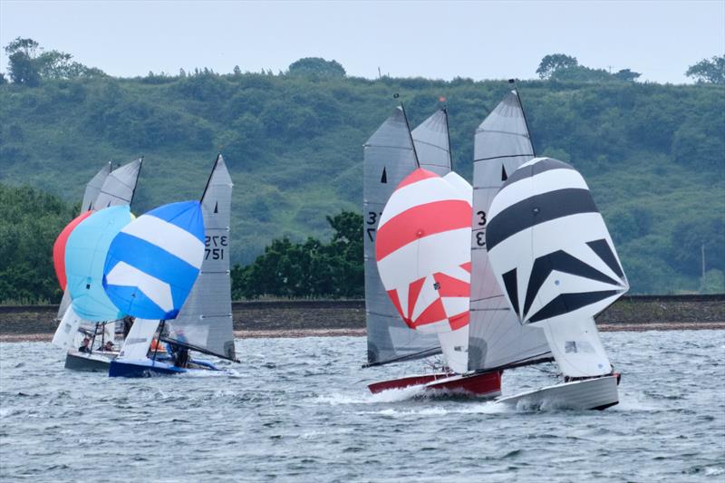 Chris Gould and Sophie Mackley leading the fleet in the final race during the Allen Merlin Rocket Inlands at Bristol Corinthian photo copyright Patrick Blake taken at Bristol Corinthian Yacht Club and featuring the Merlin Rocket class