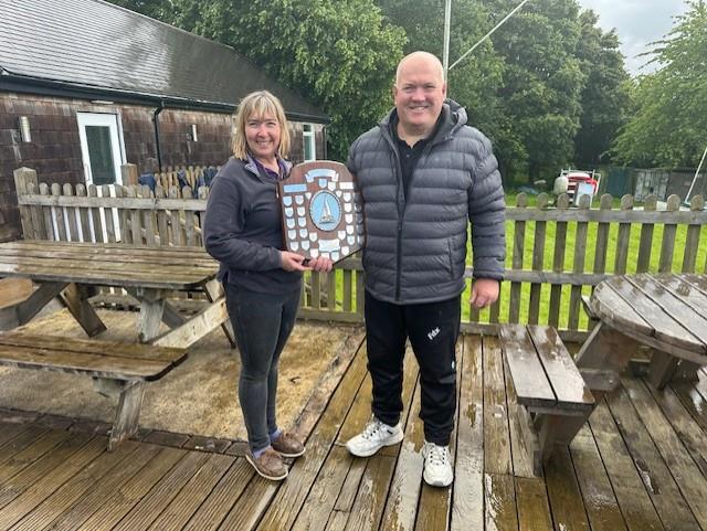 Stuart Jenkins and Nicola Scaddan win the Vintage Division at the Banbury Merlin Open - photo © Banbury Sailing Club