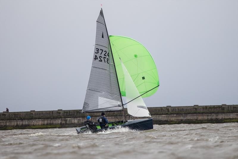 Blithfield Barrel week 2 was nearly cancelled due to Storm Darragh photo copyright Phil Silver taken at Blithfield Sailing Club and featuring the Merlin Rocket class