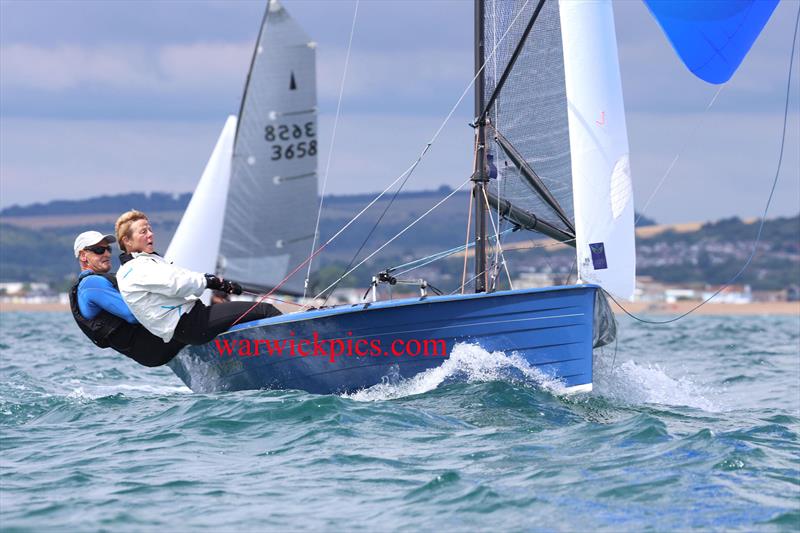 Mike and Jane Calvert in their new boat 'Back to Business' - Merlin Rocket Craftinsure Silver Tiller and Allen SE Series at Shoreham - photo © Warwick Baker / www.warwickpics.com