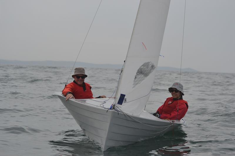 No wind on day 2 of the Merlin Rocket Aspire National at Looe - photo © Alex Pausey