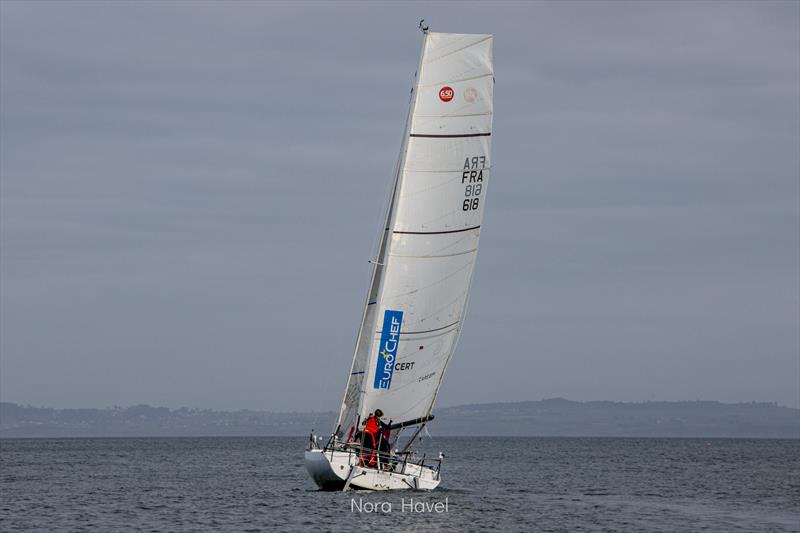 Ambre training in her Mini 6.50 FRA 618 - photo © Nora Havel