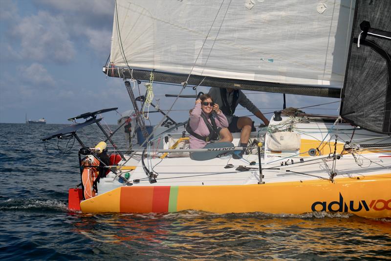Franco-American skipper Ambre Hasson is the lone American-flagged entry in this year's Mini Transat Race photo copyright Manon Le guen taken at Anchorage Yacht Club, New York and featuring the Mini Transat class
