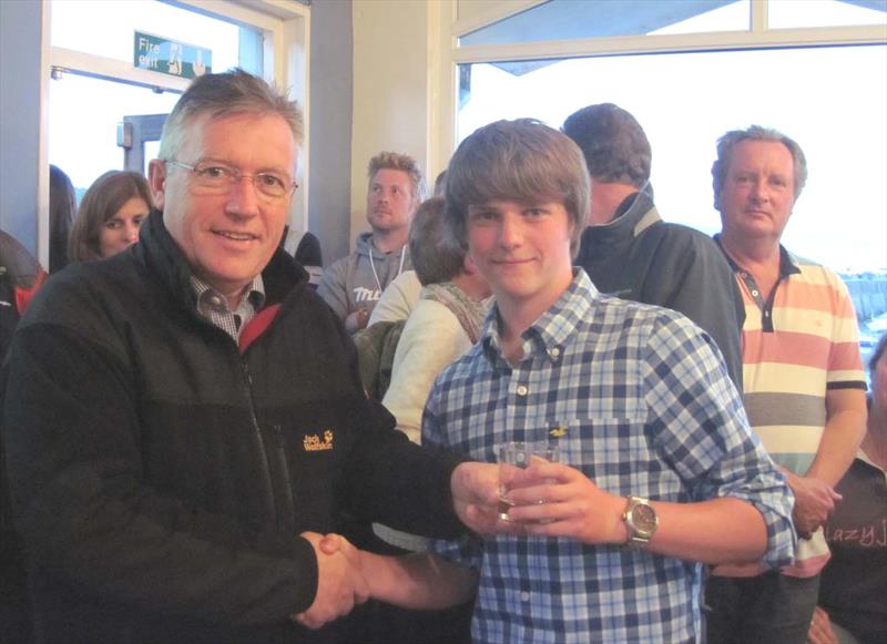 Saundersfoot SC junior winner and highest place club member during Coppet Week at Saundersfoot photo copyright Mick Lightwood taken at Saundersfoot Sailing Club