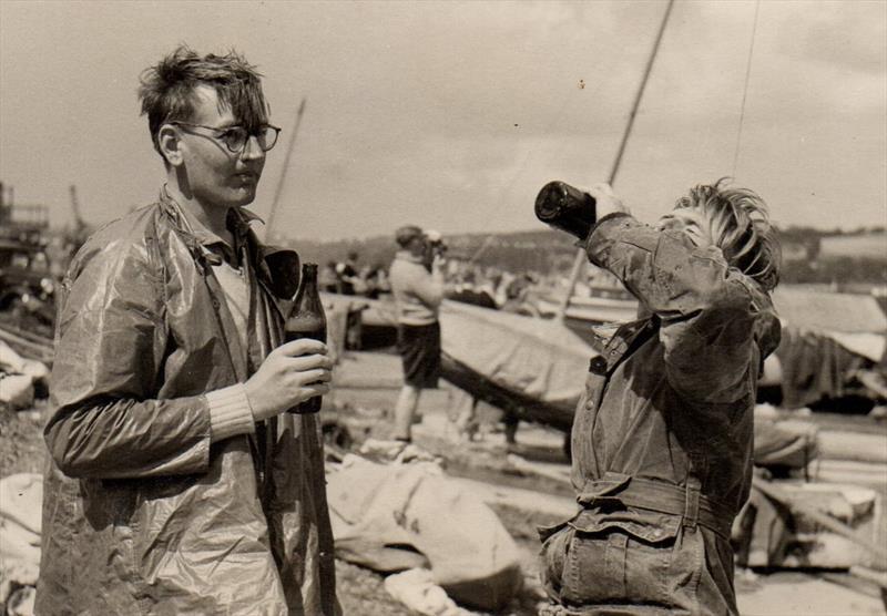 A man of few failings, John (on left) did like a beer and they never tasted as good as when you got ashore after sailing - photo © G. Westell