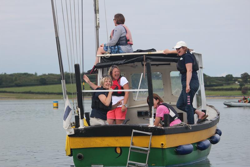 The race committee having a miserable time during the Rutland Sailing Club Youth and Junior Championship 2016 photo copyright Nick Neve taken at Rutland Sailing Club