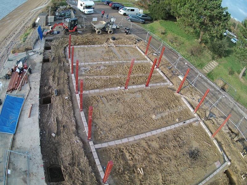 No chimney for Santa but Christmas Eve saw the first visible signs of the new Netley Sailing Club build - photo © Steve Denham, NSC