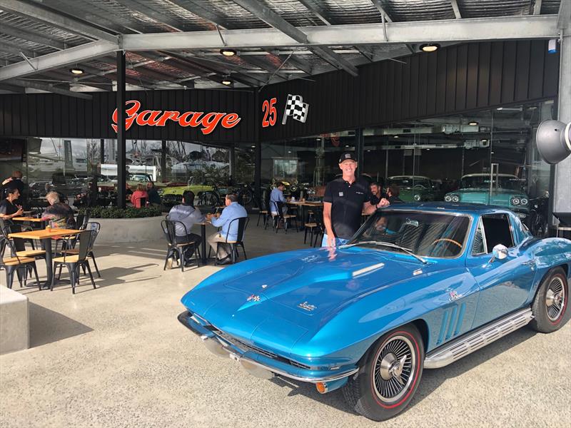 Tony Longhurst out the front of Garage 25, which is where you'll find the cafe, Espresso Twenty5 in the Southern section of The Boat Works. - photo © The Boat Works