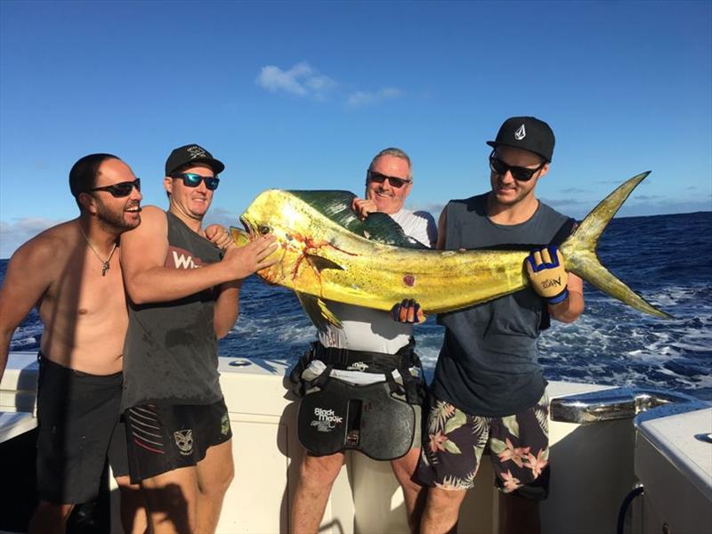 That'll be right, another mahi-mahi for the boys! photo copyright Riviera Australia taken at 