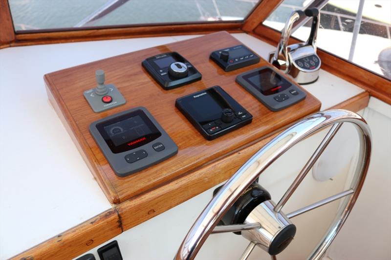 Electronic controls integrate harmoniously within the dual control stations with the flybridge setup for elevated open air enjoyment photo copyright Power Equipment Pty Ltd taken at 