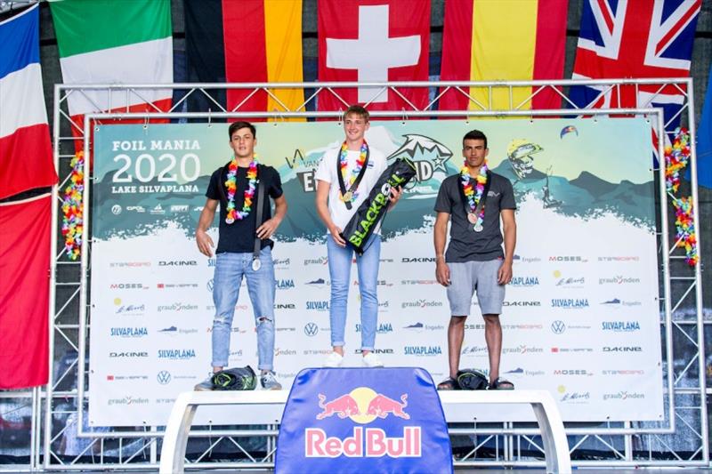Men's youth podium - iQFOiL European Championships - photo © Sailing Energy