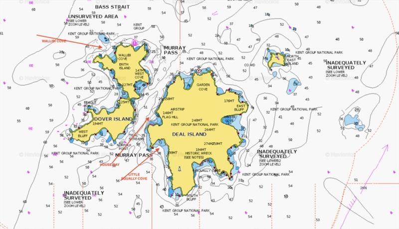 Deal Island map - photo © Tim Phillips