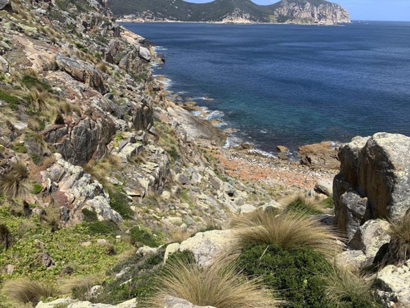 The view after walking over the hill from Wallibi Cove. Looking toward Indian Head on Deal Island across Murray Pass. Little did I know a day or so later we would be sheltering in Little Squally (just around from Indian Head) in the nor-easterly gale. - photo © Tim Phillips