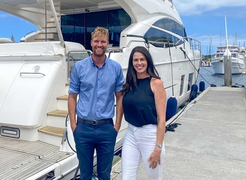 Travis McCurry and Jane McNeill of Australian Marine Sales - representing Whitehaven Motor Yachts in Sydney - photo © Whitehaven