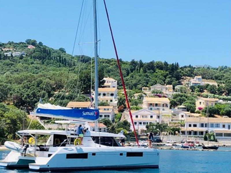 Lunch anchorage at Stefanos on Corfu photo copyright Offshore Sailing School taken at 