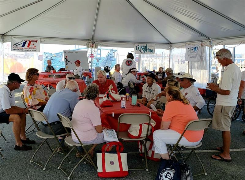 Race committee prepare for the Clagett Regatta - U.S. Para Sailing Championships photo copyright Sam Crichton taken at 