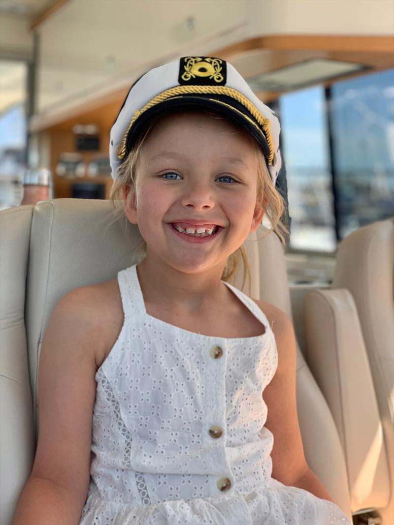 There is plenty of room for family fun aboard the 445 SUV for Wayne and Pam's five grandchildren. - photo © Wayne Osborn