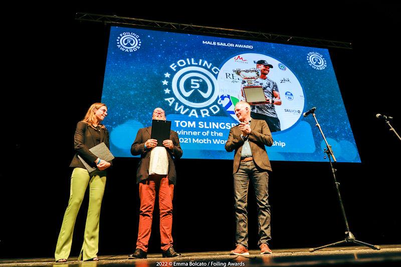 5th Foiling Awards - (l-r) Hattie Rogers, Stefano Vegliani, David Graham - Male Sailor Winner Tom Slingsby photo copyright Emma Bolcato taken at 