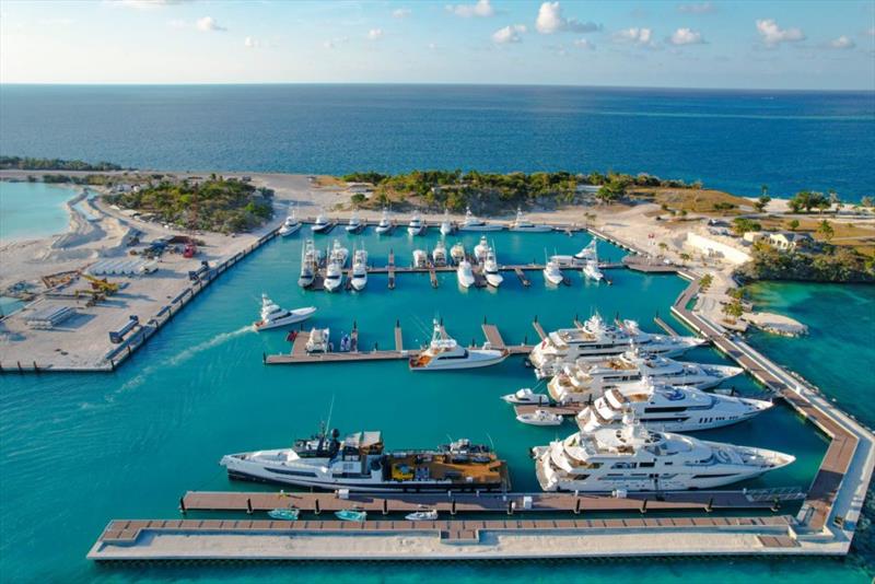 Carl Allen and Gigi own a fleet of yachts that include AXIS, Yacht Support 5009, Gigi, Westport 164, Frigate, Viking 80 sportfish, and a host of other water and aircraft that he keeps in his new, state-of-the-art marina on Walker's Cay in northern Bahamas - photo © Damen Yachting