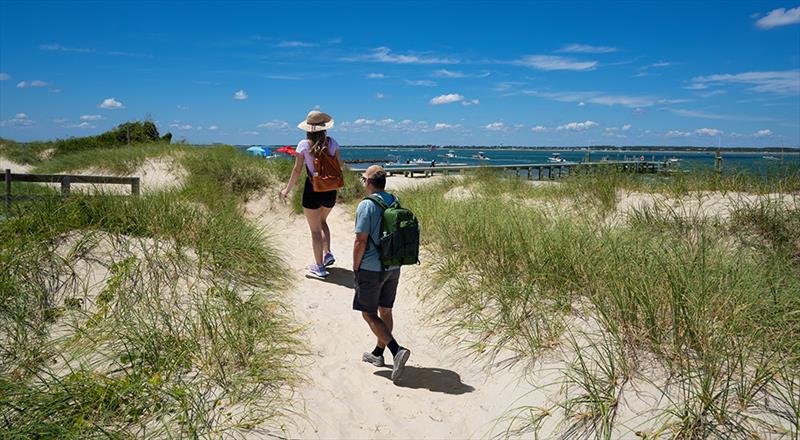 Hiking in Cape Lookout National Seashore - photo © Outer Reef Yachts