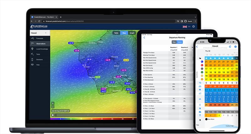 PredictWind information across all your devices - photo © Predictwind.com